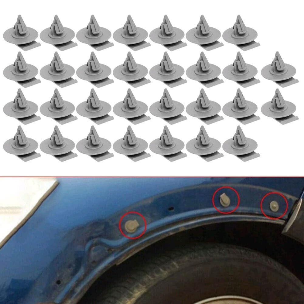Clip Passage De Roue 30 Clips De Protection Anti-éclaboussures Pour BMW Mini Cooper | Plastique Noir | Compatible R50, R52, R53 Mini Cooper R50