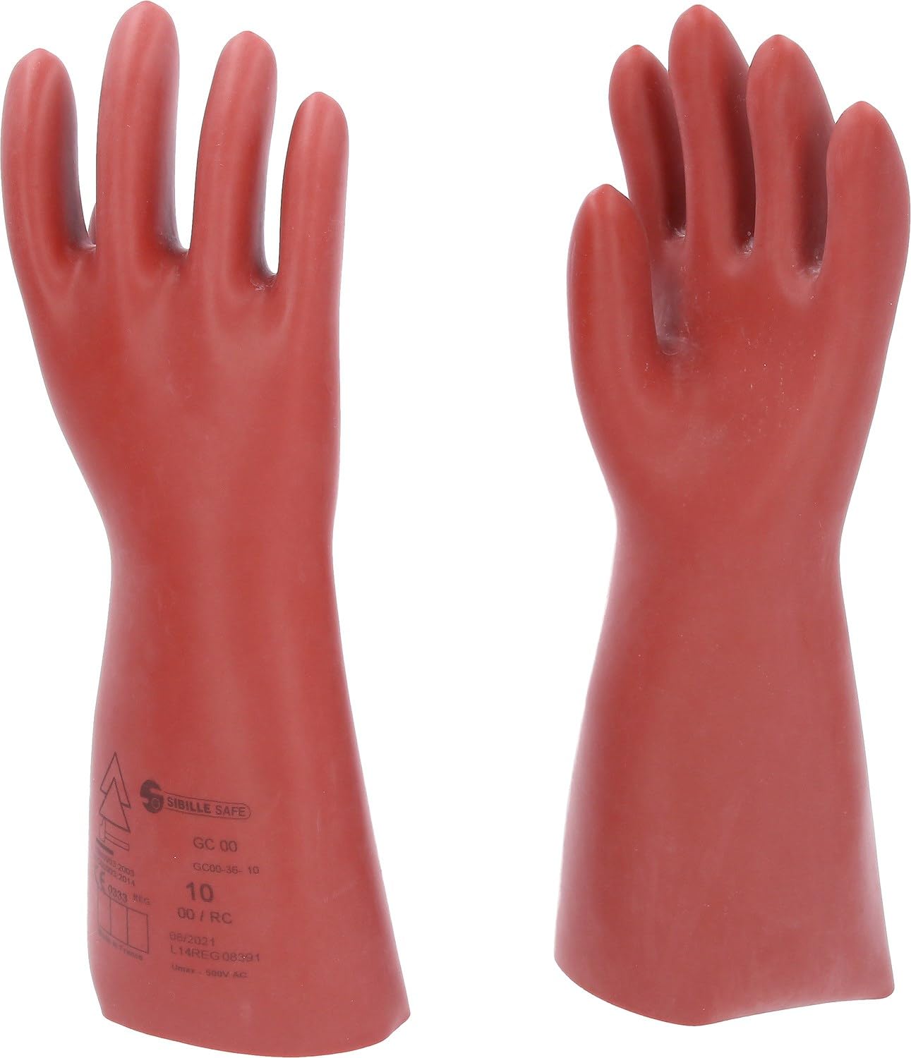 KS Tools 117.0066 Elektriker-Schutzhandschuh mit mechanischem Schutz | Größe 10 | Klasse 00 [500 V] | rot