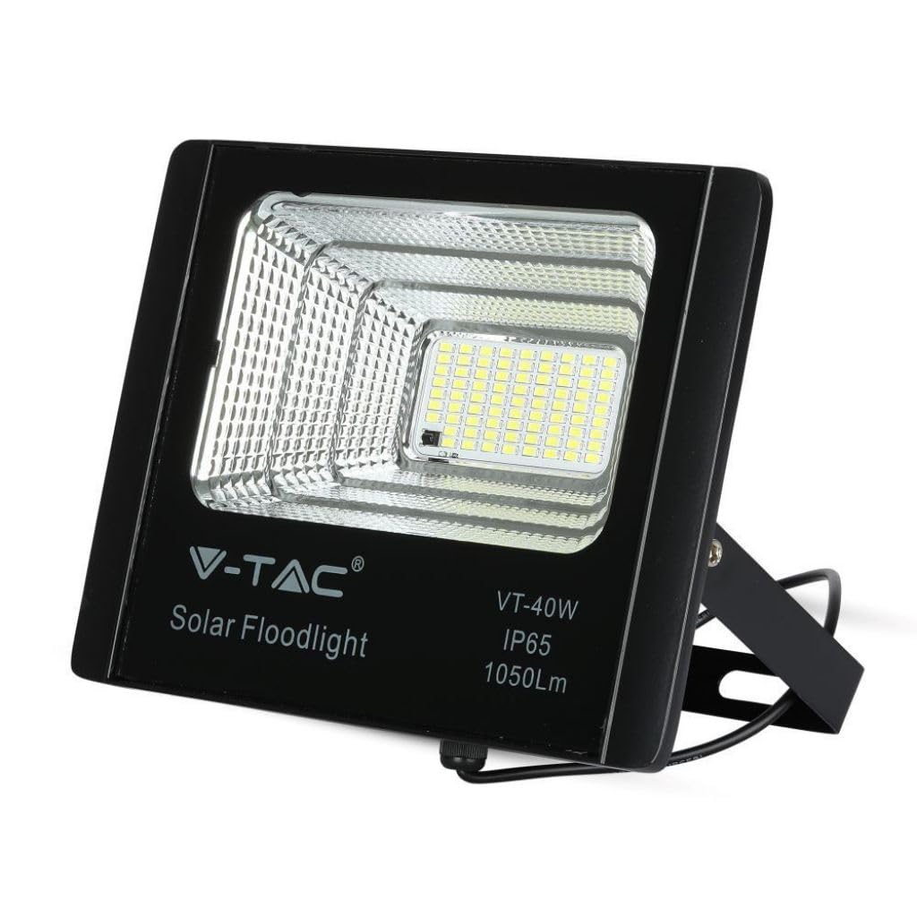 Faro LED 40W con Pannello Solare e Telecomando 6000K