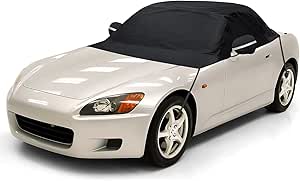 SAPUBK Waterproof Car Cover For 1955-1974 Volkswagen Karmann Ghia - All Weather Protection With Zipper & Lock