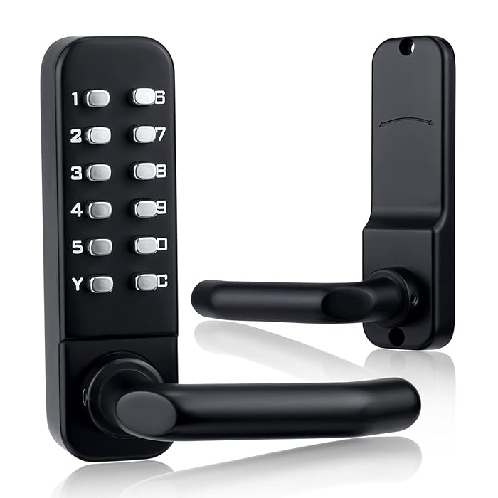 Buy CODACE Mechanical Keyless Entry Door Lock with Keypad Door Knob