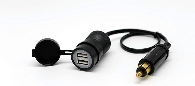 Cliff Top Ładowarka USB 3,3 A Hella (Din)  przedłużacz kabla, kompatybilny z BMW i Triumph Motorcycles