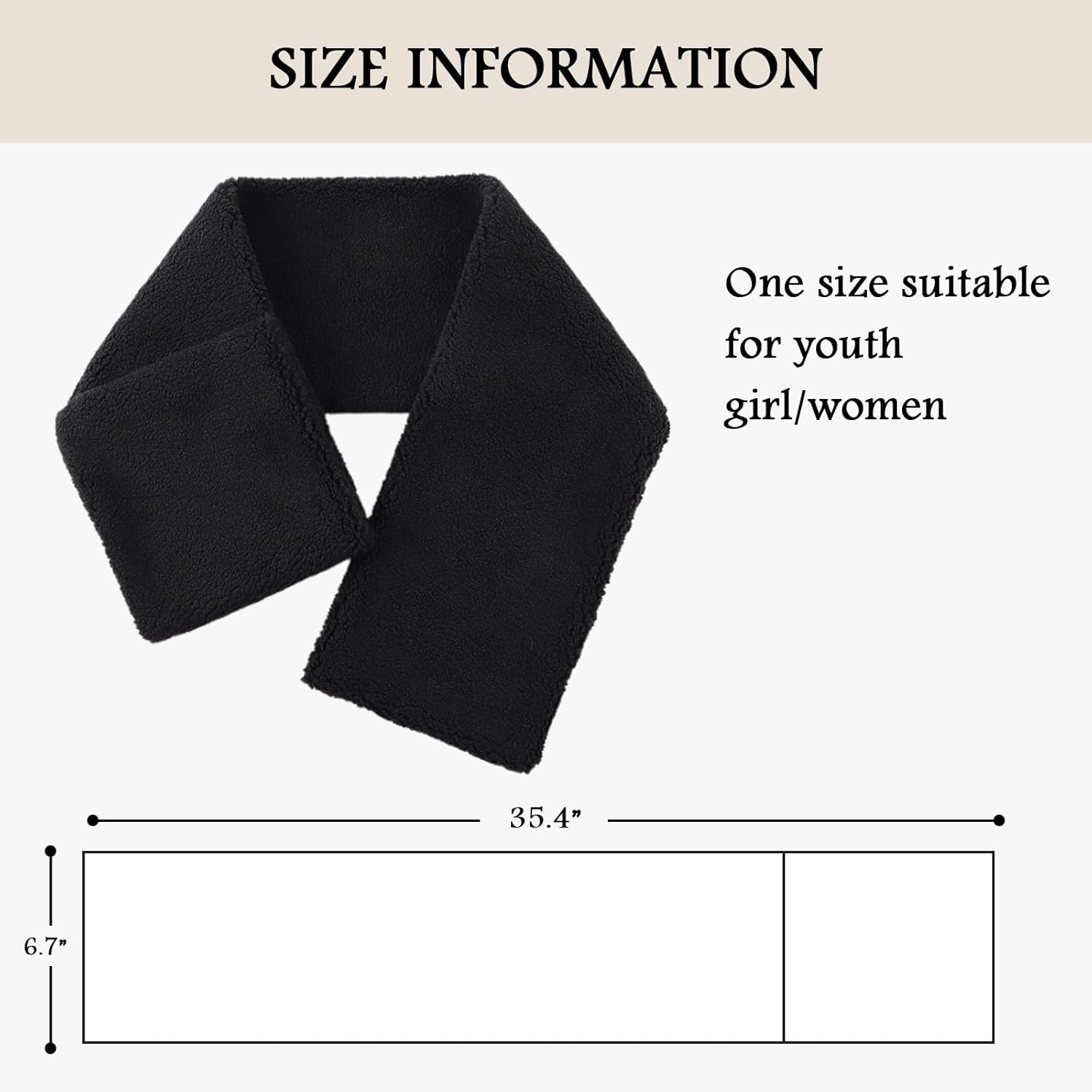 PESAAT Women Winter Scarf Fleece Lady Neck Warmer Classic Scarves for Girls Cold Weather - Image 6