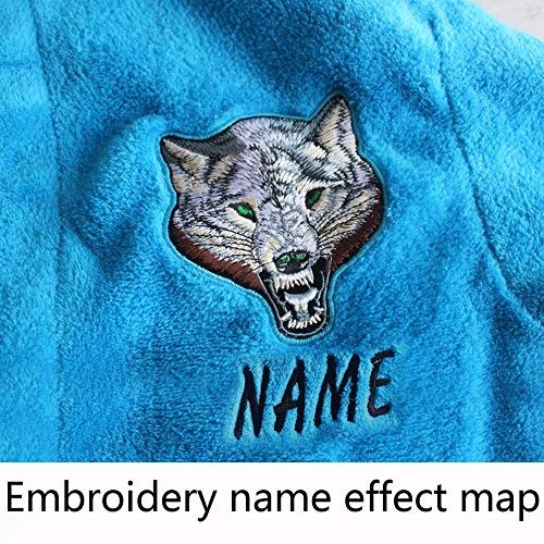 [Private custom] Wolf Embroidery Series Children's Bathrobe Boy's Nightgown Home Robe4
