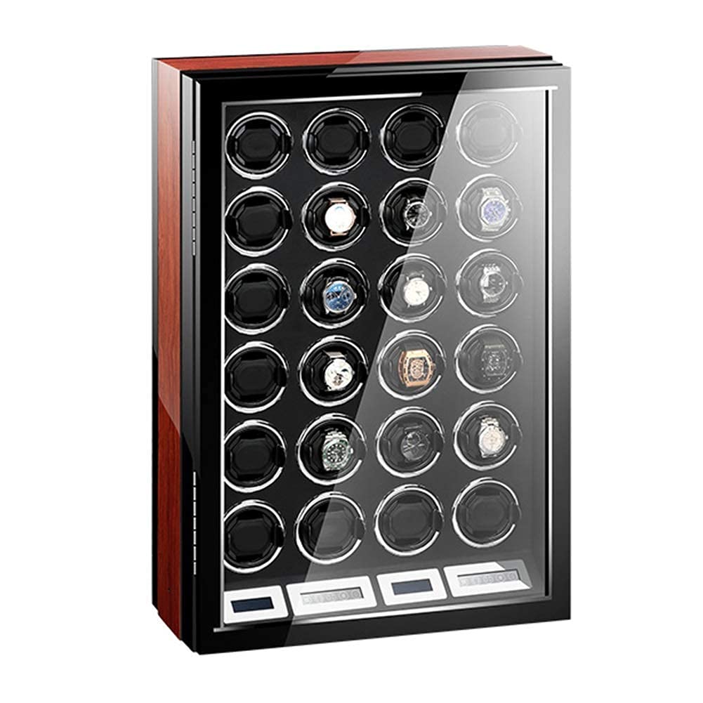 genericWatch Winder for Automatic Watches,Piano Finish Remote Control LCD Display Touch Screen Built-in Illumination Quiet Motor good