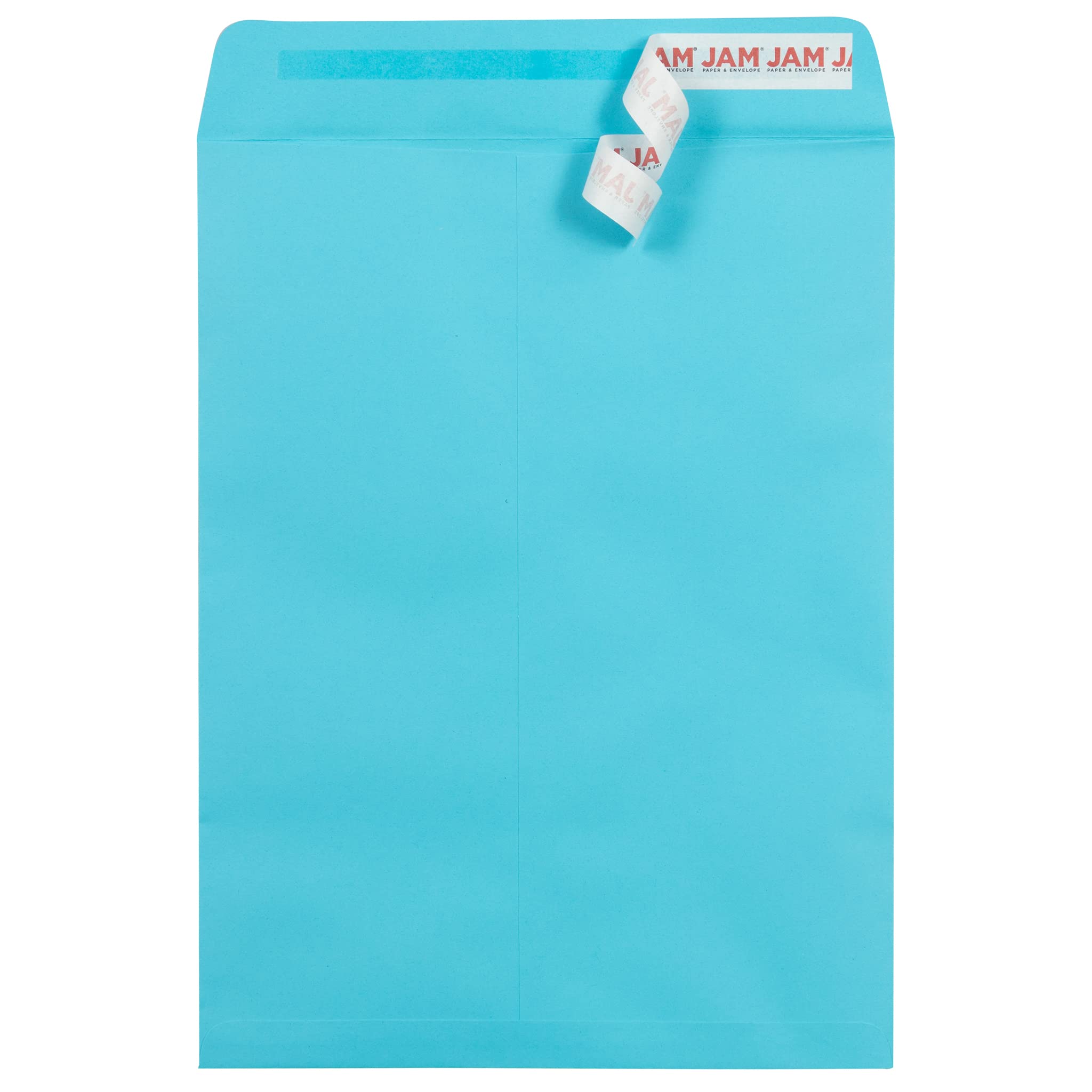 JAM PAPER Katalog-Briefumschläge farbig mit Haftklebeverschluss Blau 25 Stück