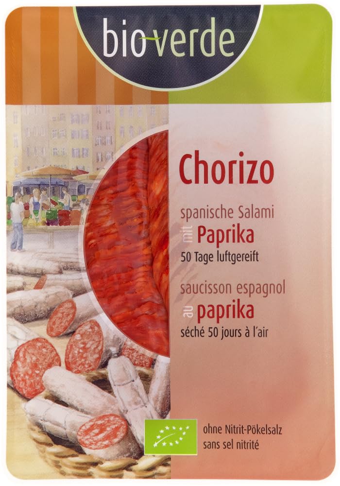 Bio Span. Chorizo Paprika-Salami Aufschnitt 6 x 80 g