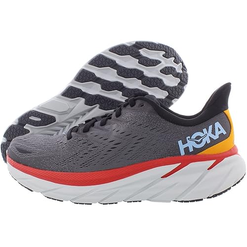 HOKA ONE ONE Clifton 8 Mens Shoes Size 8.5, Color: Anthracite/Castlerock