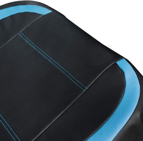 Miniatura 6 de Motor Trend Fundas de asiento de coche de piel sintética azul para asientos delanteros Fundas de asiento automotriz de alta calidad con respaldo