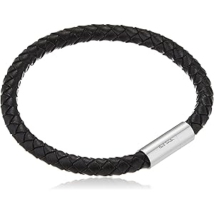 Paul Smith 編み込みレザー ロゴ刻印バックル ブレスレット M1A-BRAC-APLAIT-79 [並行輸入品]