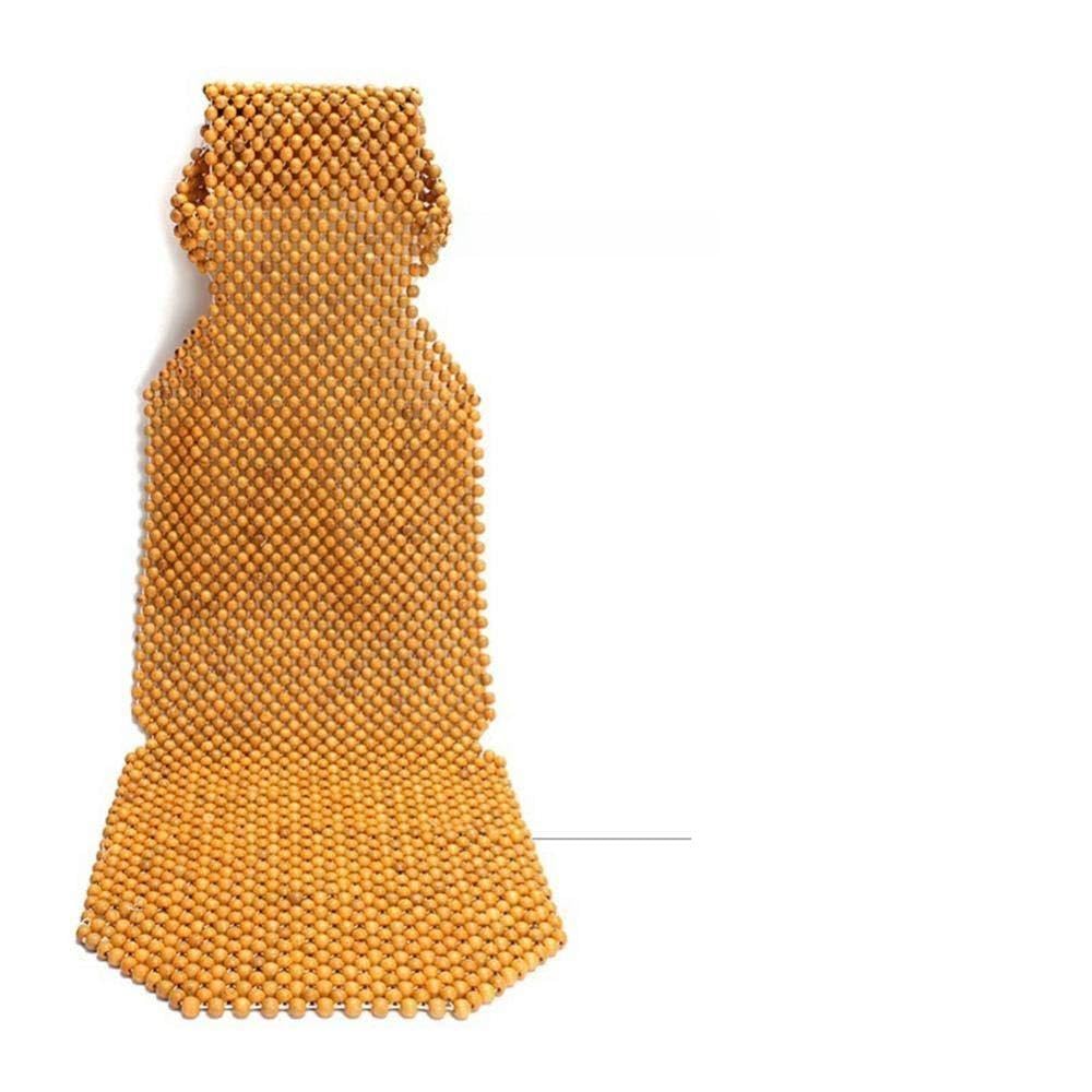 liuzz uniwersalny pokrowiec na fotele samochodowe z funkcją masażu z drewnianych koralików, na lato - Jasnożółty 45 x 130CM