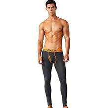 SEOBEAN Mens Low Rise Pants Long John Cotton Base Layers Leggings