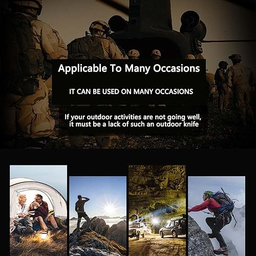 Miniatura 5 de Cuchillo plegable SS de doble cabeza de 12.2 pulgadas, cuchillo plegable de alto carbono, afilado, caza, senderismo, campamento, supervivencia