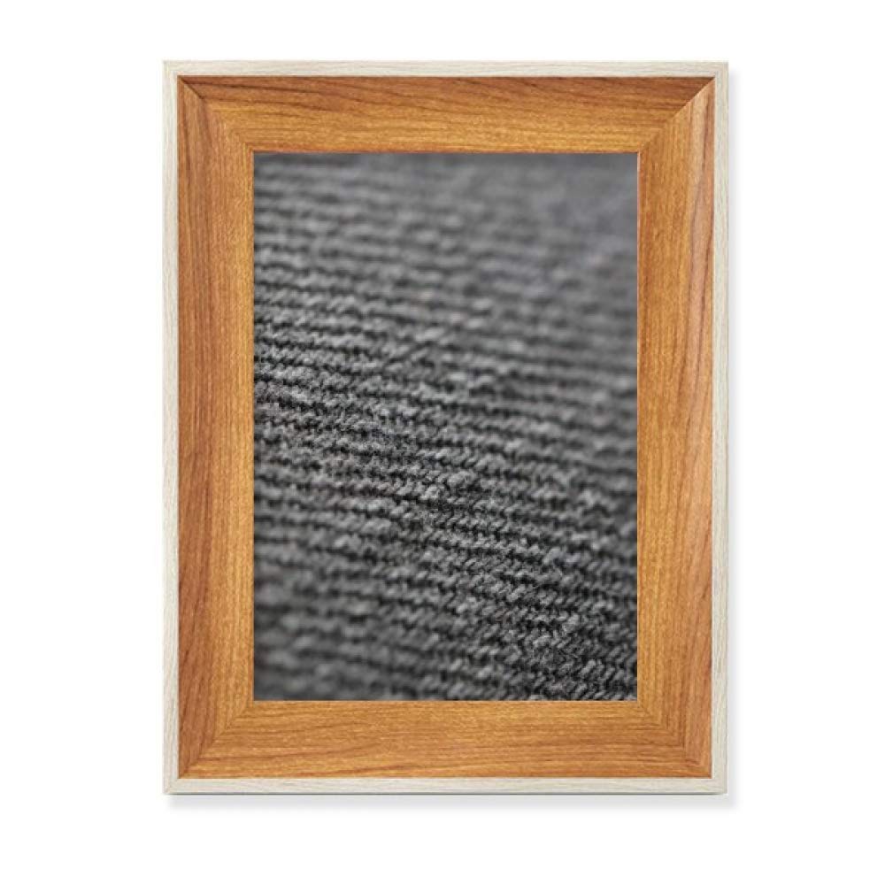 Cadre de photo en bois et lin gris élégant pour bureau