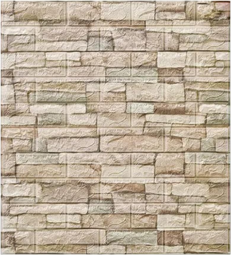 ECYC Ltd 20 Pcs 3D Foam Wall Panels Self Adhesive Foam Brick Wall Covering Panels Waterproof Foam Brick Wallpaper Peel and Stick Faux Stone Brick Wall Panels Sticker for Home Office Decoration