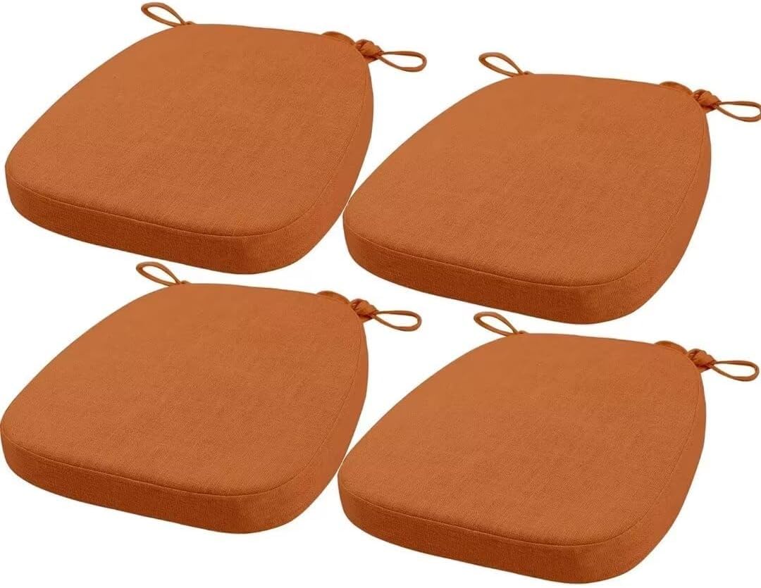 Cuscino per seduta in spugna ad alta densità, 4 pezzi, 43 x 42 x 33 cm (spessore 3 cm), con cinghie e cerniere per una facile pulizia, perfetto per uso domestico e ufficio