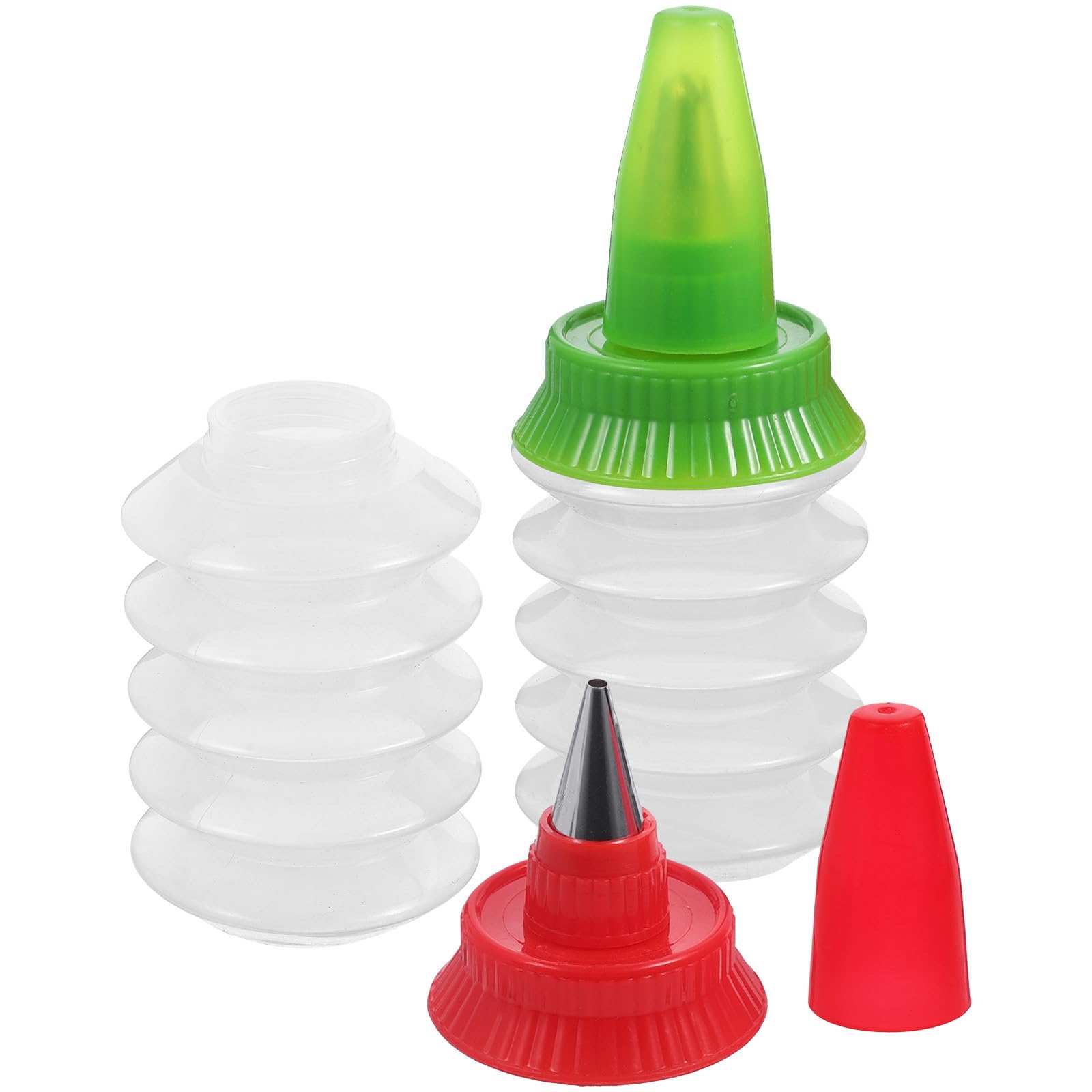 Angoily Lot de 2 Flacons Souples pour Glaçage Multifonction, Accessoires de Pâtisserie, Outils de Décoration pour Biscuits et Gâteaux, Bouteilles à Glaçage Pratiques Couleur Aléatoire