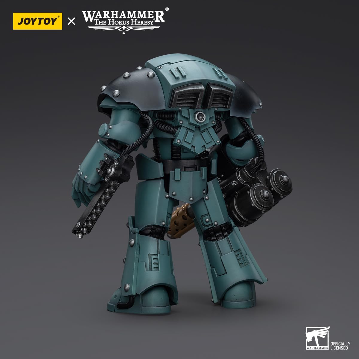 JOYTOY Warhammer 40k The Horus Heresy Sons of Horus Tartaros Terminator Squad Terminator with Heavy Flamer and Chainfist 1/18 Scale Collectible Action Figure - Image 3