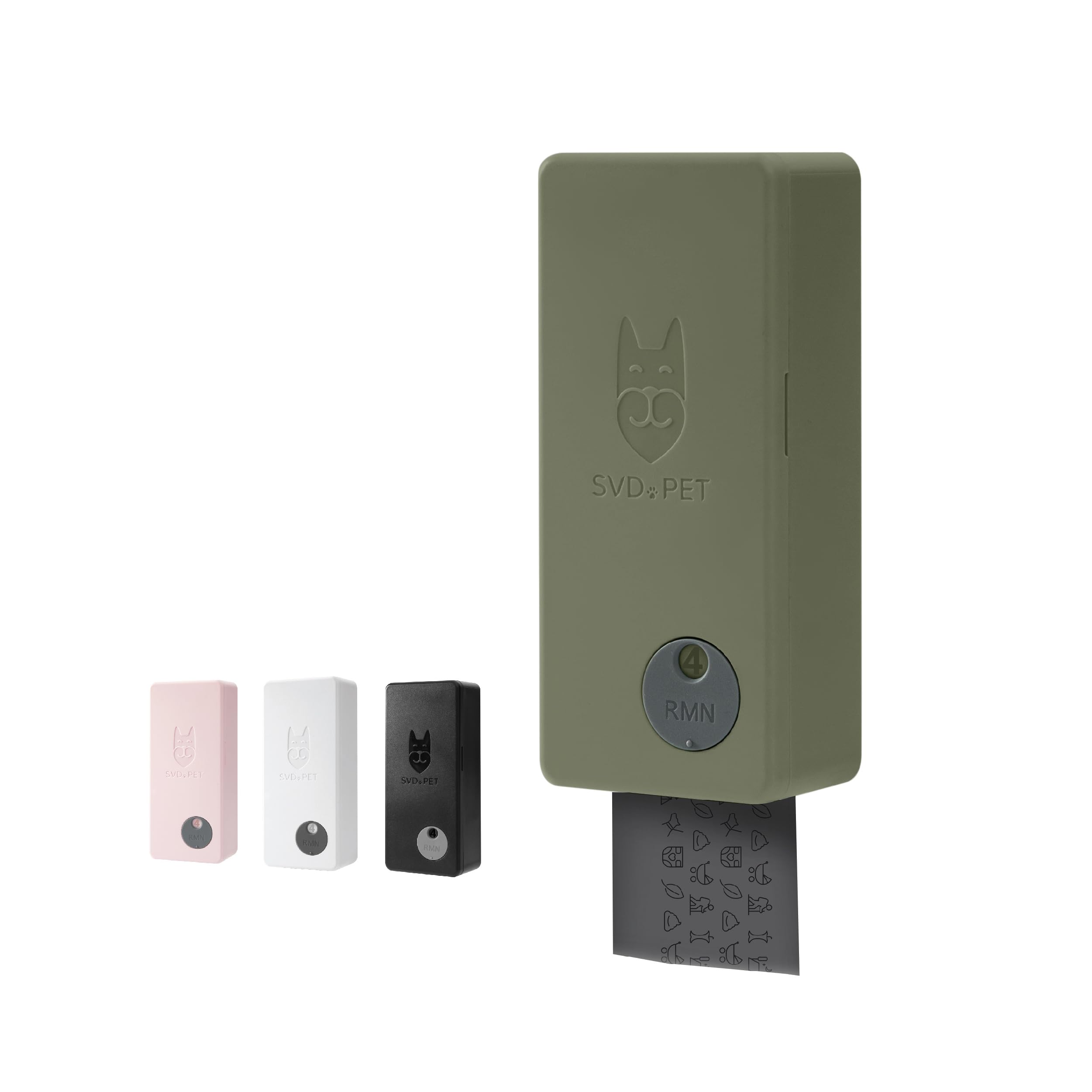 SVD.PET Dog Poop Bag Dispenser, Outdoor or Indoor Pet Waste Bag Dispenser Station, Wall Mount or Hanging with Strap. Easy to Refill Magnetic Cover (Army Green, Dispenser only)