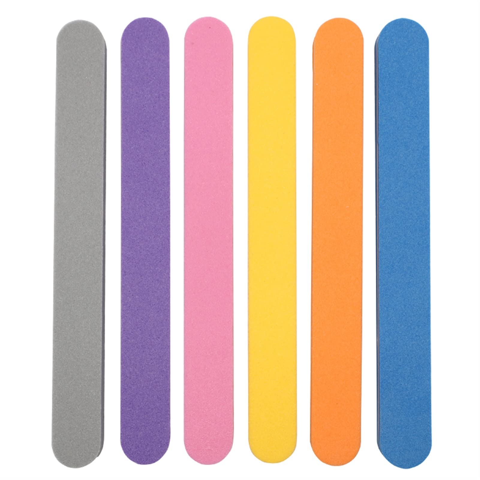 Nagelfeile,Nail Buffer, 50 Stück Nagelschwamm Nagelschleifkunstfeilen Buntes Rechteck 100/180