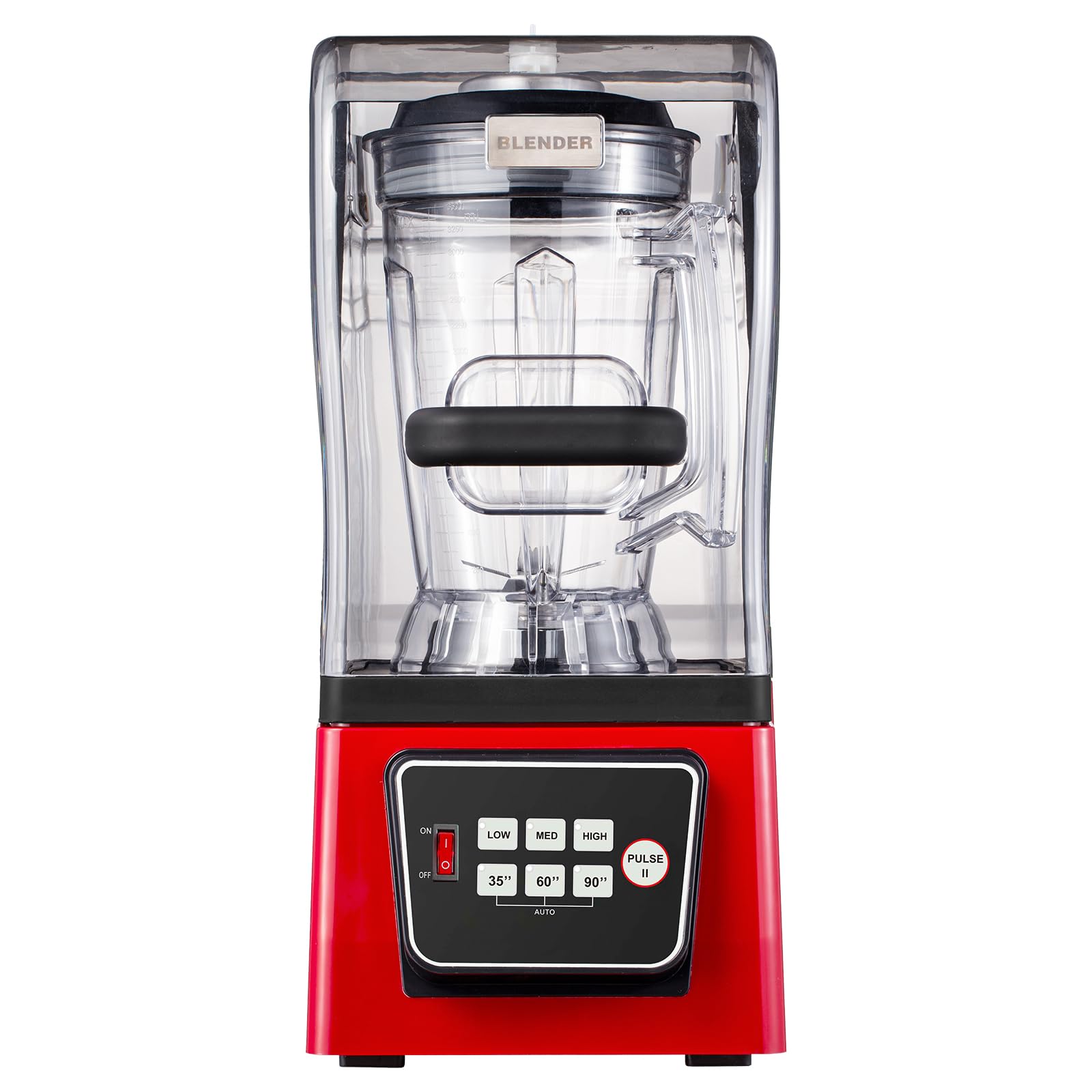 Huanyu Commercial Blender with Soundproof Shield, 100 Oz Large Capacity Quiet Professional Blenders, Heavy Duty Blender Professional-Grade Power Smart Control with Intelligent Buttons