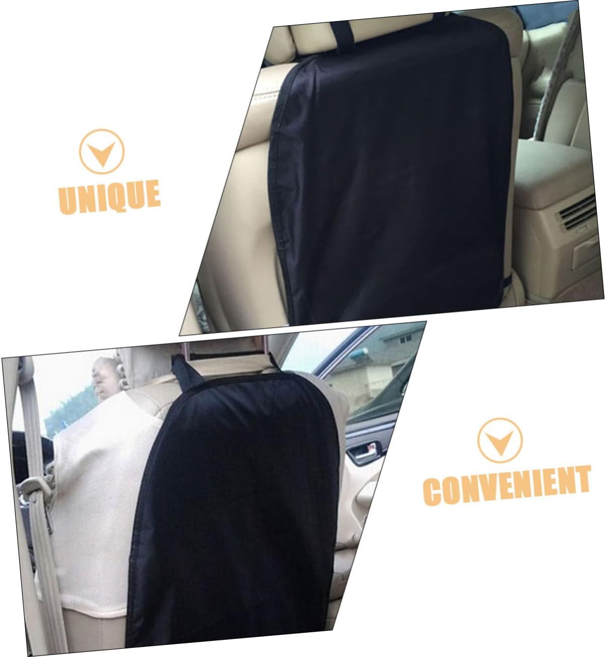 Kisangel 2pcs Kick Mats for Back Car Seat Covers -Kick Backseat Protectors for Boy Girl Easy to Install and Clean Foot Rest Covers