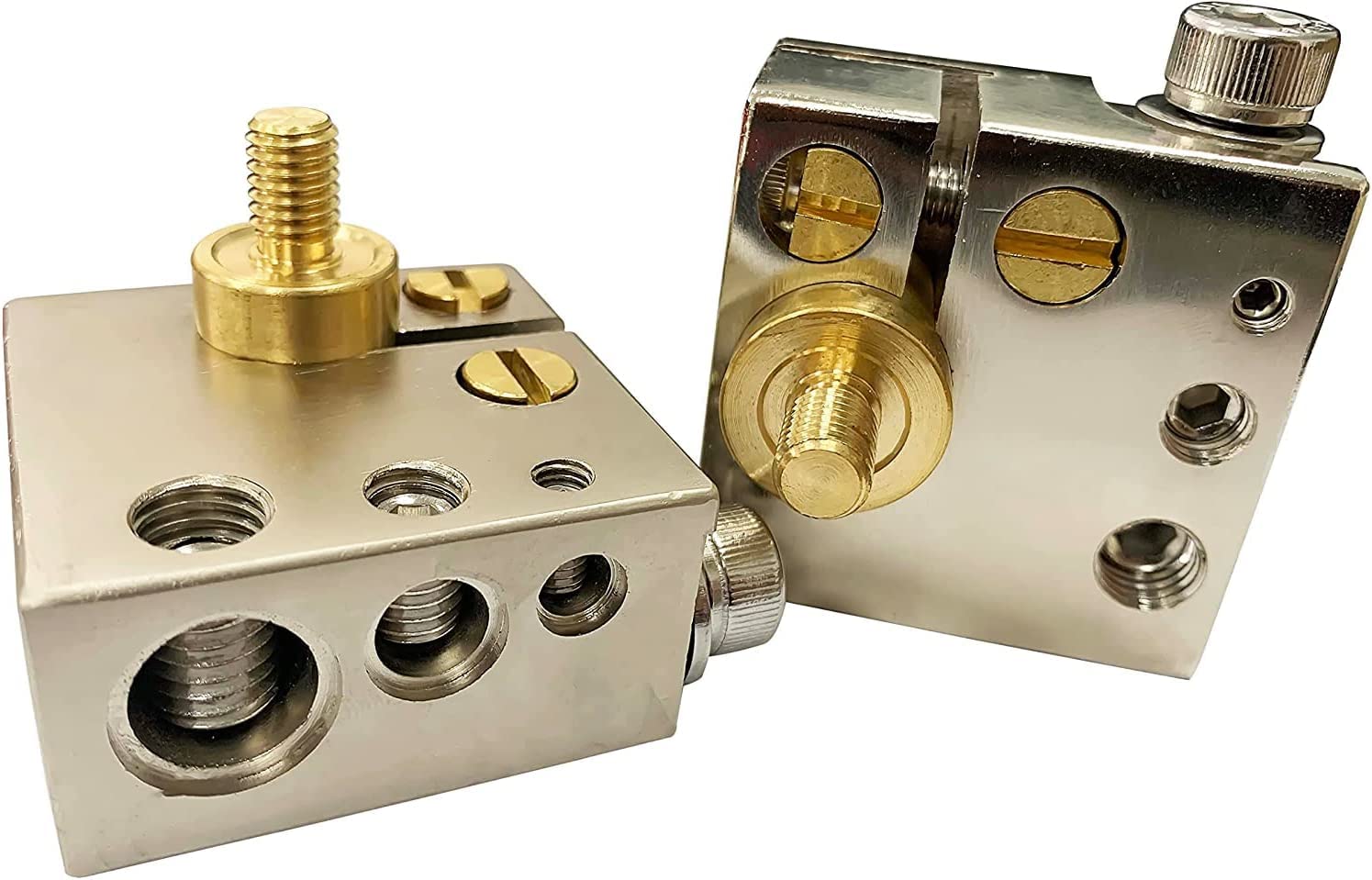 1 par de terminales positivos y negativos de batería definitiva 0/4/8/calibre AWG con adaptador de perno superior