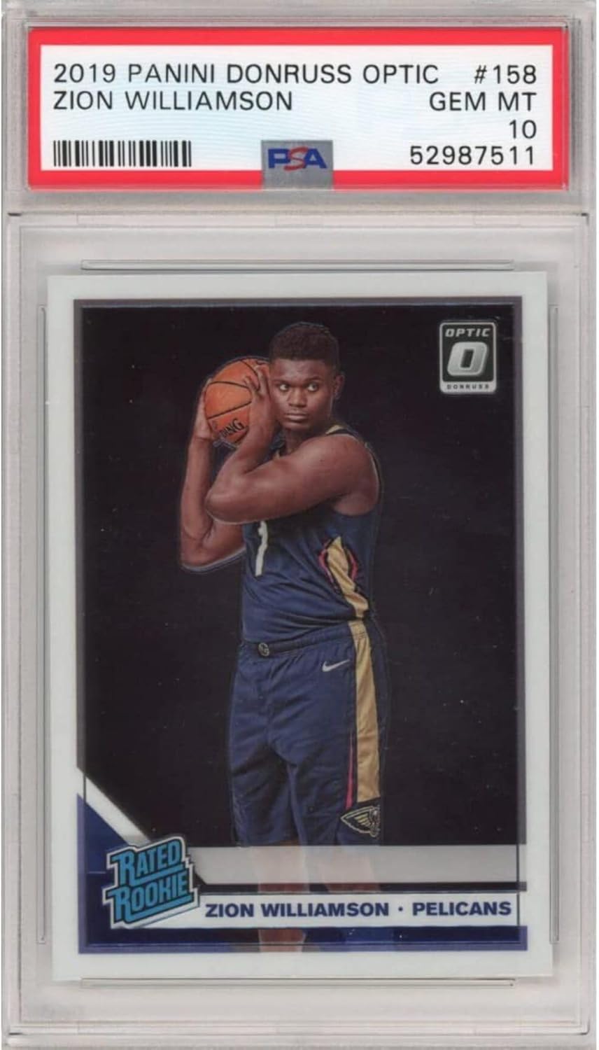 Graded 2019-20 Panini Donruss Optic Zion Williamson #158 Rookie RC Basketball Card PSA 10 Gem Mint