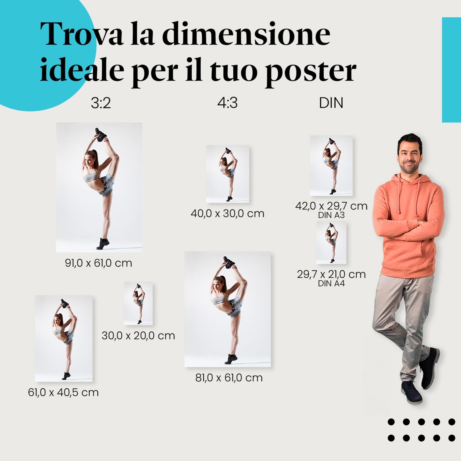 Postereck - 0639 - Ballerina, Hip Hop Danza Musica Donna Street Dance - Decorazione da Parete, Stampa Artistica, Arredamento Interni, Stampa Fotografica - Tela - 100,0 cm x 75,0 cm
