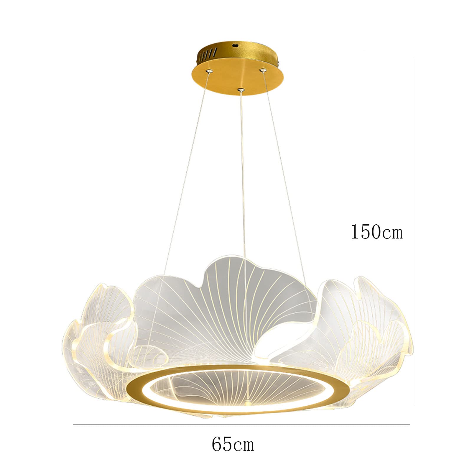 Lampadario Ginkgo Sputnik, lampade acriliche di Lusso, Luce a LED per Sala da Pranzo, per Camera da Letto, corridoio, Studio, Bar, Ristorante, rubinetti Domestici Dorati