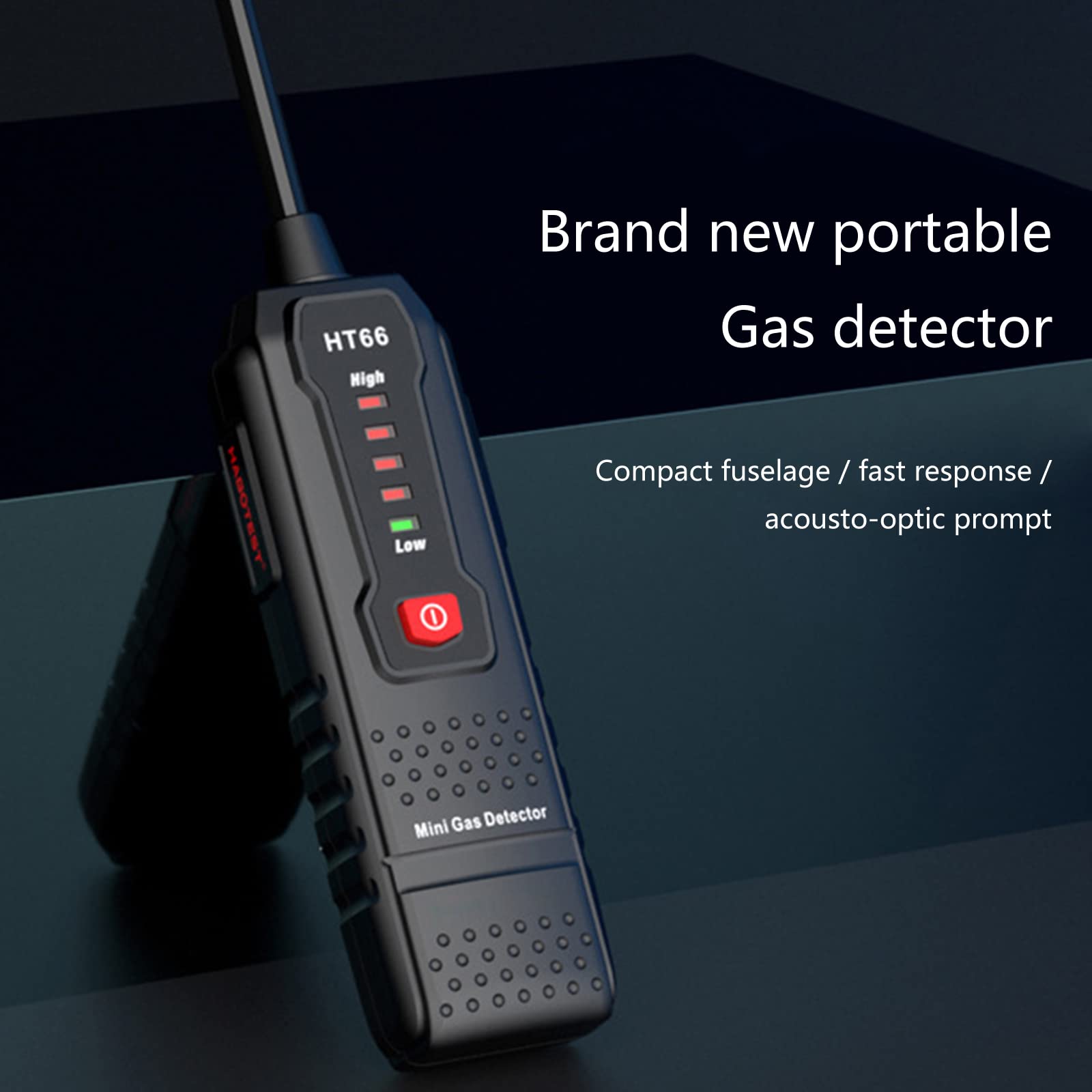 Rilevatore di perdite Tester portatile palmare - Sniffer metano naturale infiammabile 50-1000 ppm con allarme sonoro-visivo Sniffer alimentato a batteria (non inclusa)