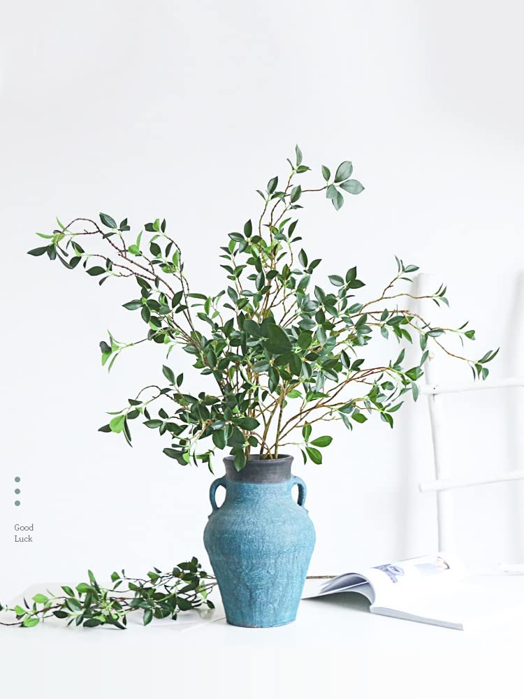 Rami Artificiali Di Eucalipto Verde Finto, 110 Cm, 2 Pezzi, Con Foglie In Tessuto, Decorazione Per Casa E Matrimoni