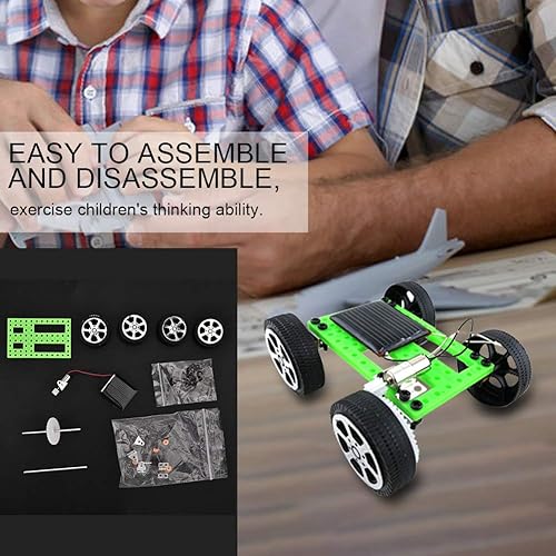 Miniatura 9 de Kit de coche micro solar, mini modelo de coche solar de energía solar DIY juguete de montaje científico juguete educativo para niños regalo