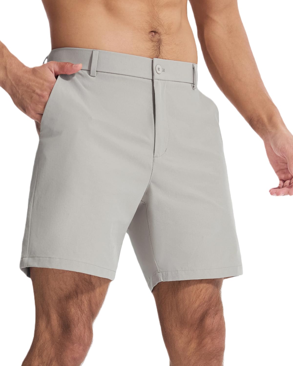 Mens Classic Fit 7 9 11 Inch Golf Shorts Lightweight Long Stretch Hiking Short with 4 Pockets for