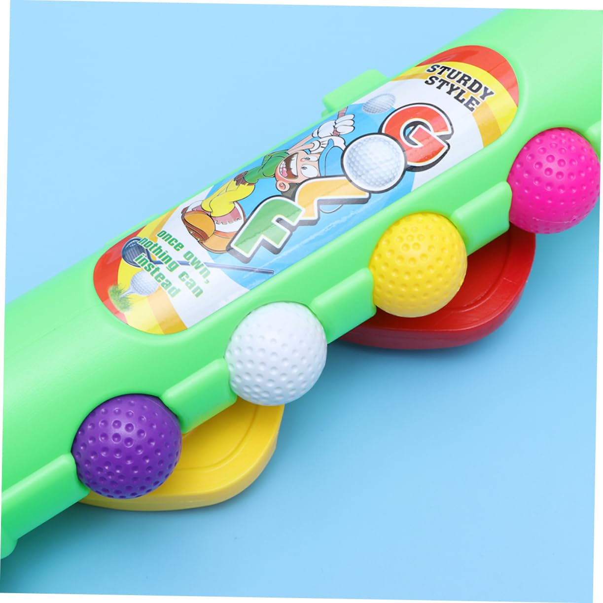 Juego de Golf Infantil de Plástico Verde, 2 Juegos Portátiles