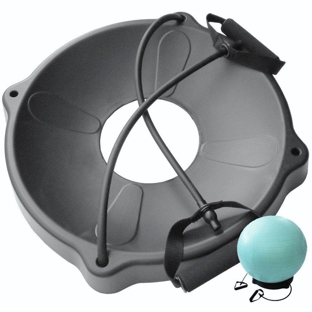 Base De Balle De Yoga, Chaise De Ballon d'exercice, Base De Balle De Gymnastique Pilates avec Poignée, Base Fixe De Balle De Yoga pour Entraînement De Fitness en Salle De Sport