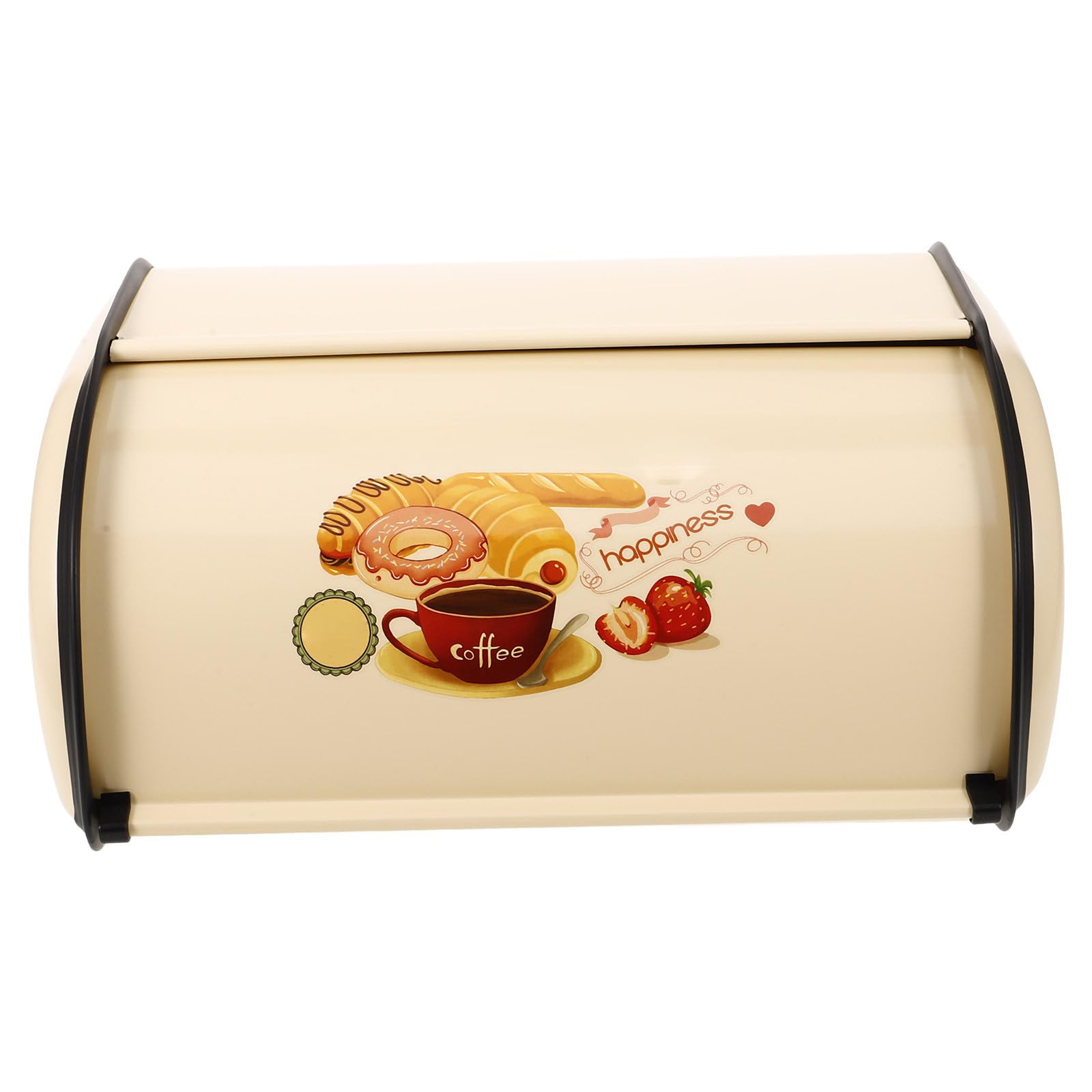 Mikinona Scatola per Pane in Ferro Color Oro Stile Vintage Retrò Raffinata Compatta per Conservazione Pane e Prodotti da Forno per Decorazione Cucina