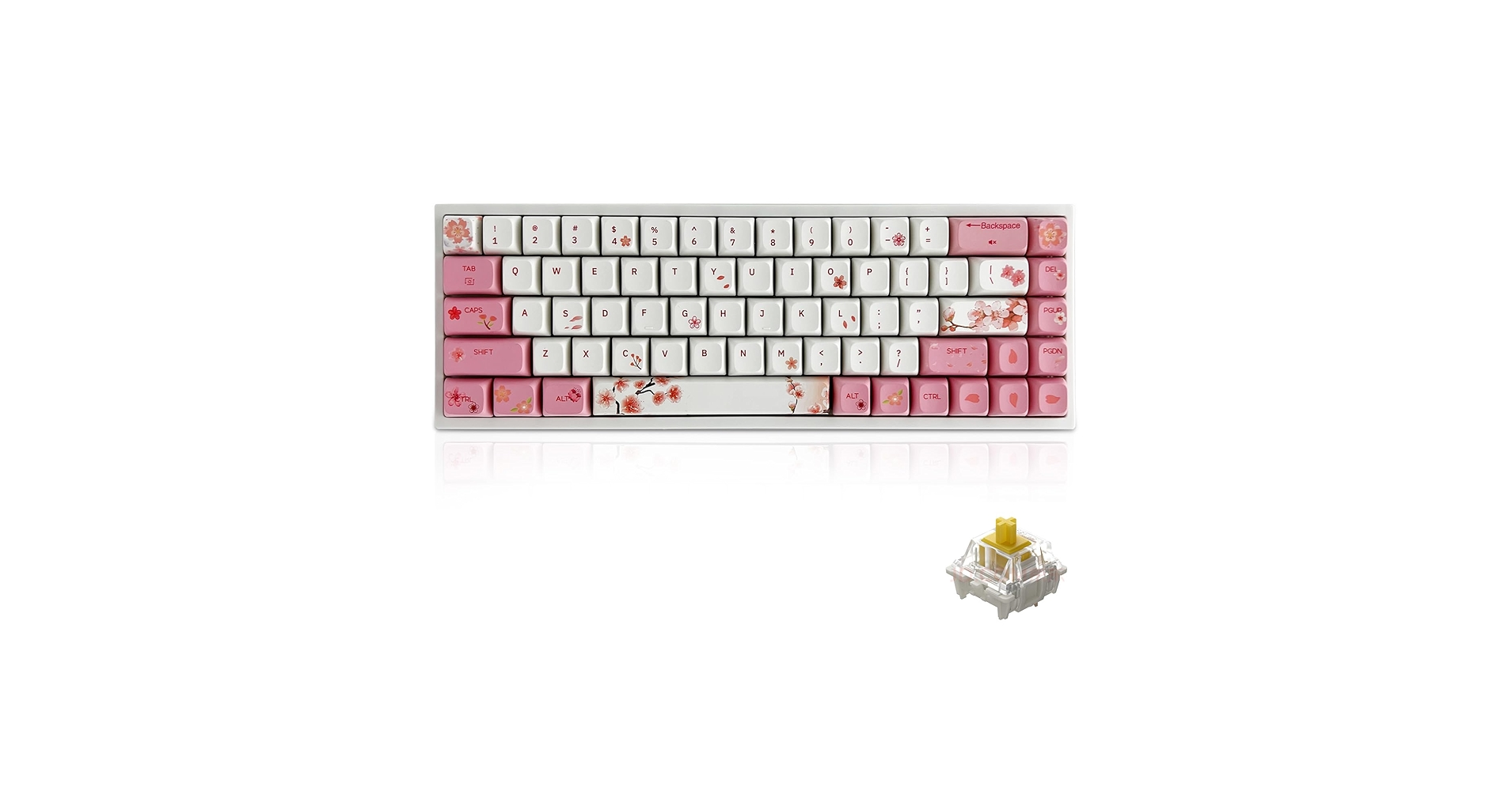 Amazon.com: ZMX X BOYI Cherry Blossom Pink Gaming Keyboard