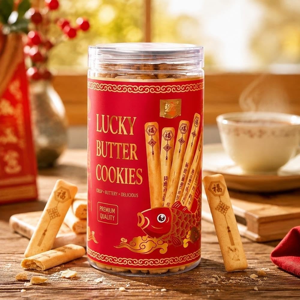 Biscotti al burro con fortuna, snack croccanti in lattina