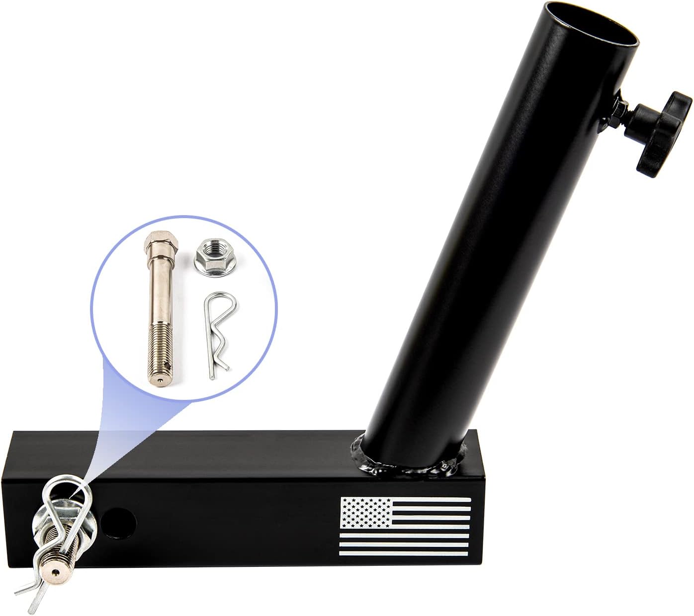 Buling US Flag Trailer Hitch Mount Flag Pole Holder