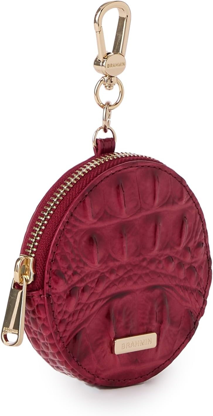 BRAHMIN Circle Coin Purse - Merlot Ombre Melbourne