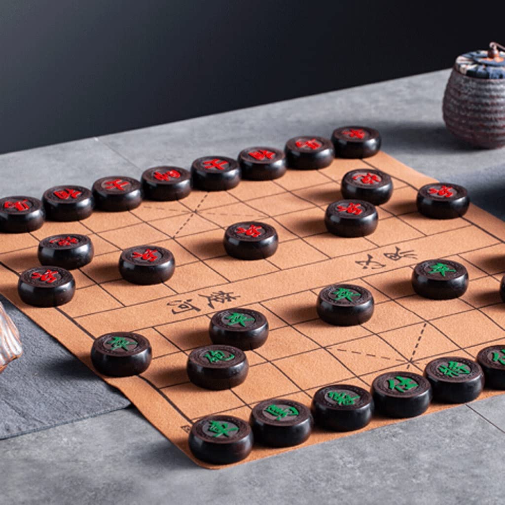 Juego de ajedrez Chino, Piezas de ajedrez, Tablero de ajedrez Plegable, Piezas de ajedrez de Cuero, Tablero de ajedrez Chino Doble Abierto, Regalos portátiles, Regalos para Amantes