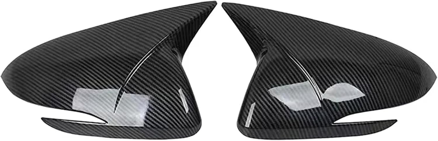 XJPGHA Wing Mirror Covers Caps for Hyundai Elantra Avante AD 2016-2020, Sturdy Durable Cover Housing Door Mirror Vehicle Accessory Rearview Side Covers,Carbon Fiber Texture