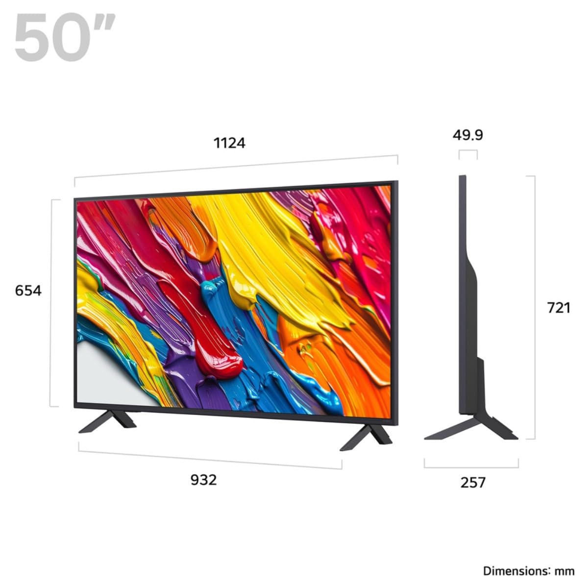 LG TV QNED 50QNED82A6B 50? 4K Ultra HD Smart TV WiFi IA Dolby Digital Plus