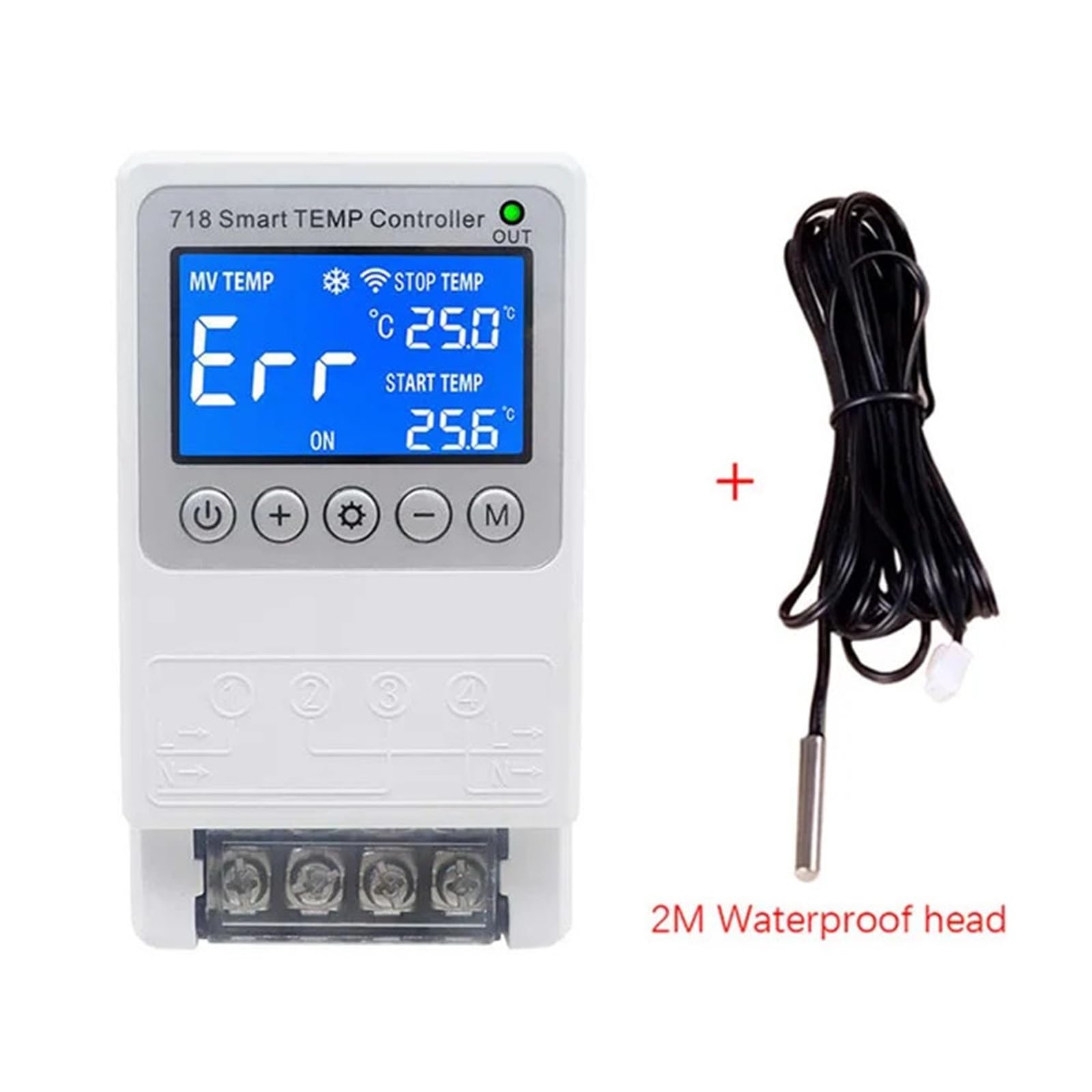 Regulator temperatury w pełni automatyczny regulator temperatury ciepłej wody z szyną DIN 718 Temp(Waterproof Head)