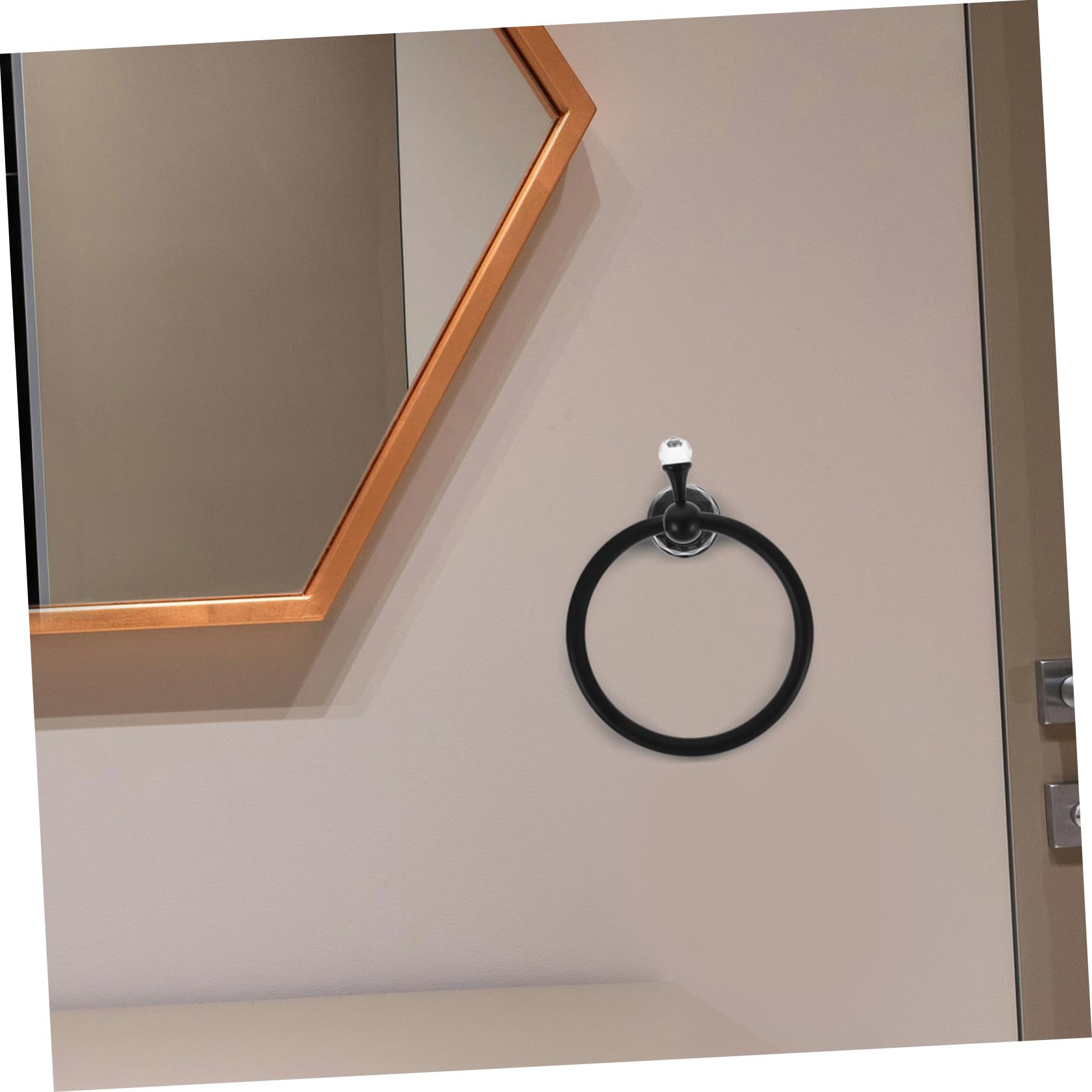 Alipis Toallero de Baño de Cristal Diseño Único para Pared Compacto y Resistente