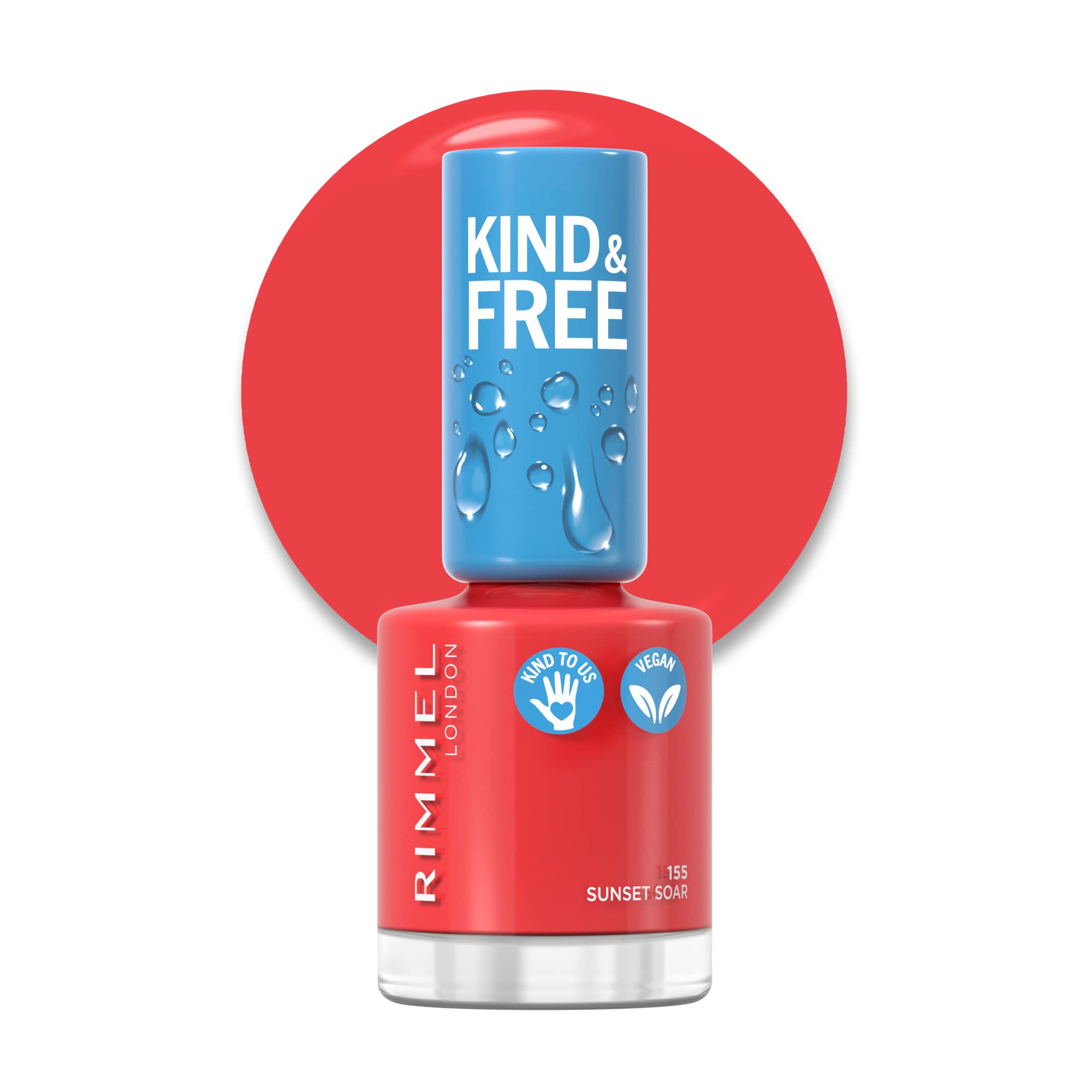 Rimmel London Kind and Free Clean Nail Polish 8ml 155 Sunset Soar