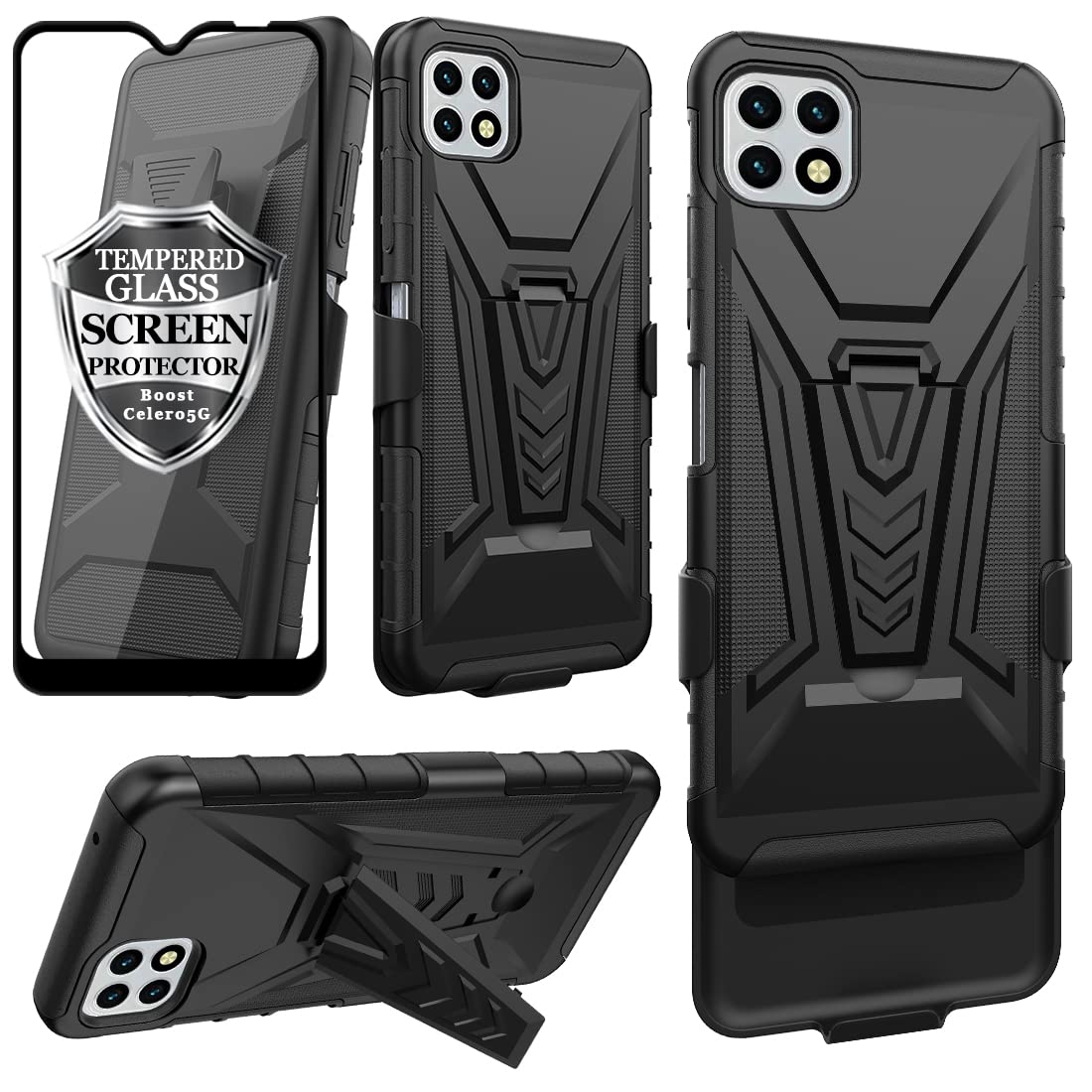 Coque Celero 5G Boost robuste étui antichoc avec protège-écran et béquille - 8