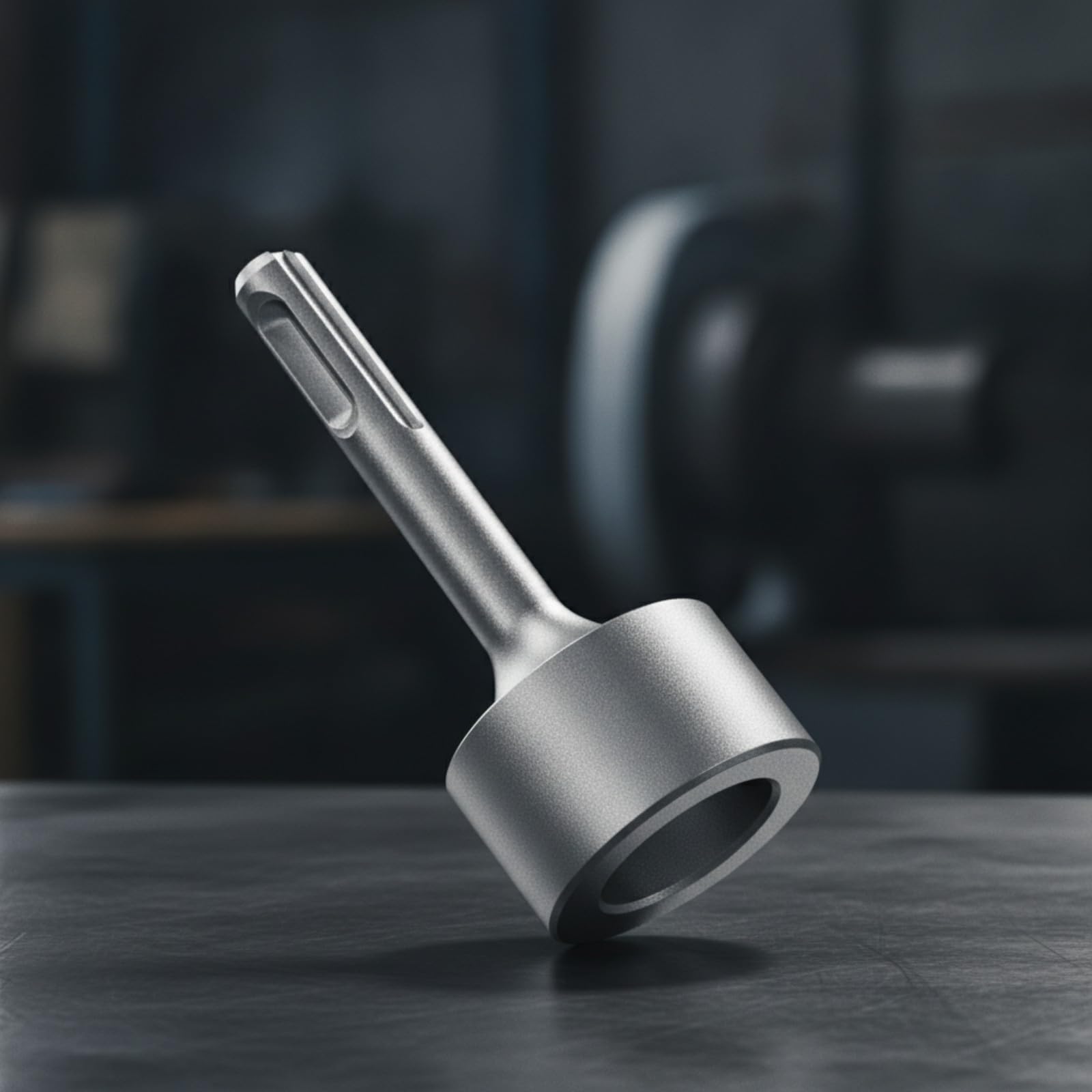 Ronyme Adaptador Martillo para Hincar Tierra con Vástago Redondo Acero al Carbono para Instalaciones Eléctricas y Trabajos a Tierra Acuado para Taladros Rotativos y Uso Profesional, 21MM