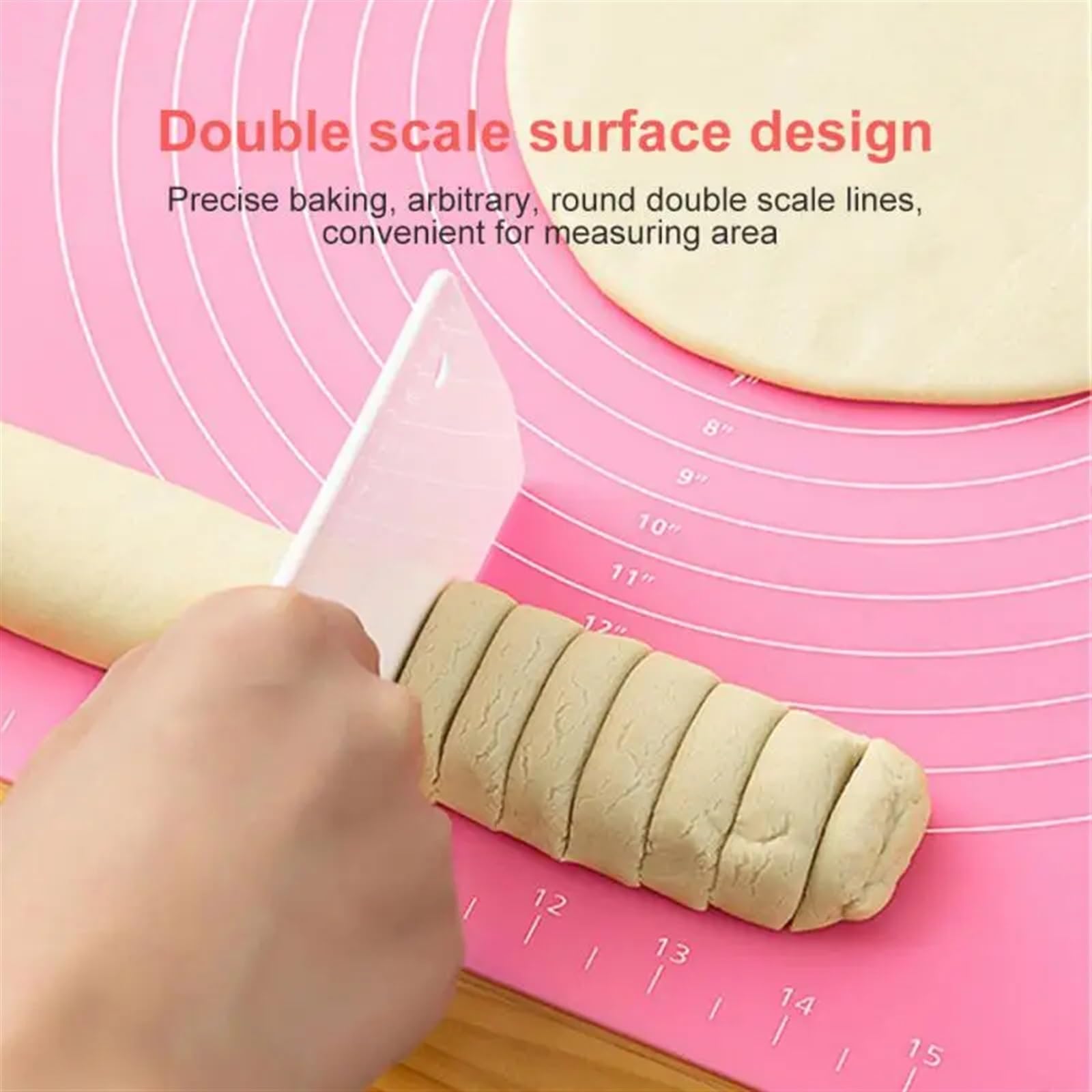 Antihafte rutschfeste Backunterlage Silikon Backmatte Küche Kneten Teig Backmatte Kuchen Gebäck Antihaft-Rollteig Pad Backzubehör und Werkzeuge (Color : 05, Size : 50x70)
